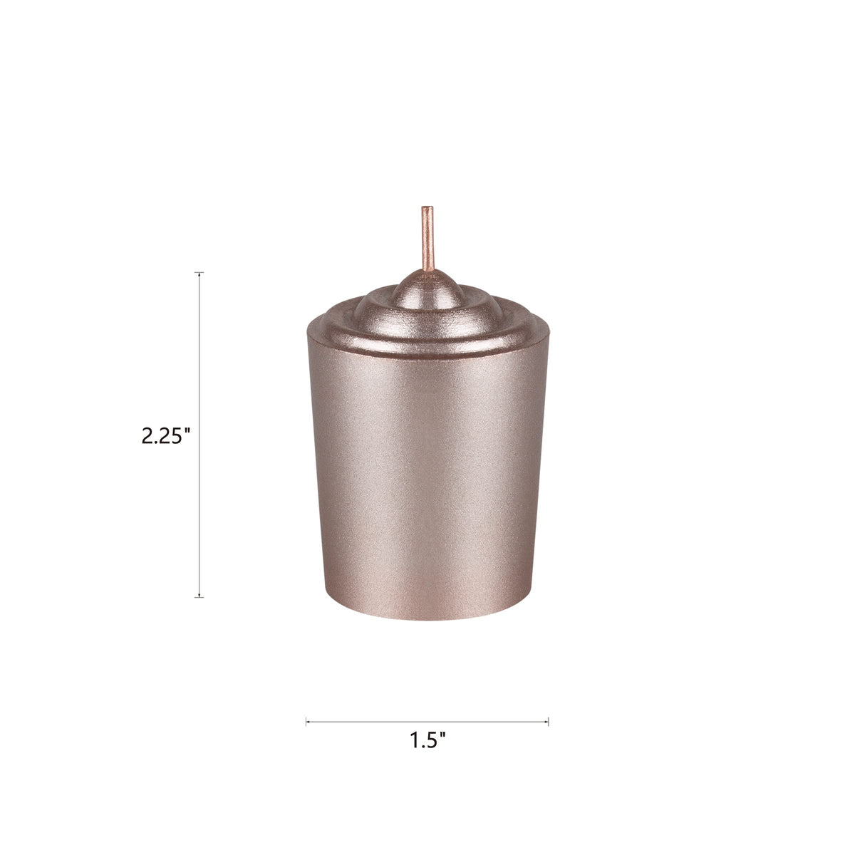 Mega Candles 12 pcs Unscented Rose Gold Votive Candles, Hand Poured Wax Candle 15 Hour 1.5 Inch x 2.25 Inch, Home Décor, Wedding Receptions, Centerpieces, Occasions, Events, Festivities, Meditations