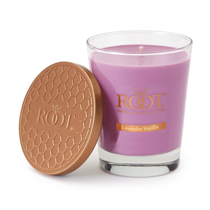 Root Candles Scented Candles Honeycomb Veriglass Premium Handcrafted Beeswax Blend Candle, Large, Lavender Vanilla