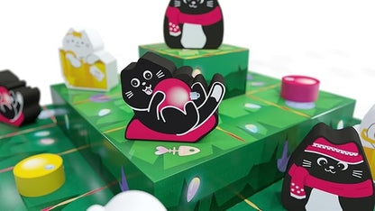 Smirk &amp Dagger Boop The Halls Board Game Holiday Strategy Game for 2 Players Ages 10+ 3D Gameboard Painted Cat Meeples Alternate Win Conditions Fun &amp Challenging Abstract Game