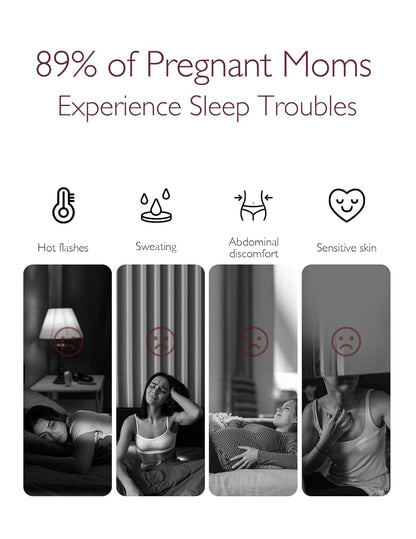 Momcozy Pregnancy Pillow - Cooling Comfort for Hot Sleepers | Soft and Supportive Design