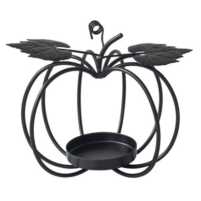 Tealight Candle Holder - Cute Candle Holders for Pillar Candles Tea Light Candle Holders Metal Candle Stand Table Centerpiece for Christmas Wedding Decor (Candle Holder with Glass Shade Black)