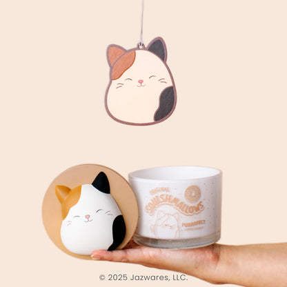 Studio Oh! x Squishmallows Scented Candle, Cam Purrrfect Maple Donut Maple, Cinnamon, Nutmeg & Vanilla, 12 oz, 38 Hour Burn, Reusable Jar, Scented Candles for Home, Relaxing Calming Candle