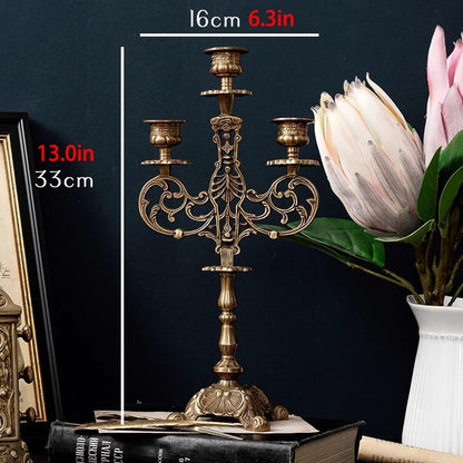 3-Candle Candlesticks Holder, Candle Holder for Wedding Table Centerpieces Metal Candle Stick Holders Fireplace Mantle Decor