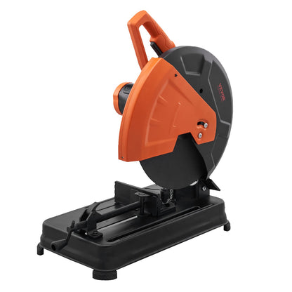 VEVOR Abrasive Chop Saw, 14in / 35cm Blade, 2300W 3600RPM Steel Cutting Machine, 0-45Degrees Adjustable Angle Miter Saw for Cutting Metal, Rebar, Iron, Aluminum - Black