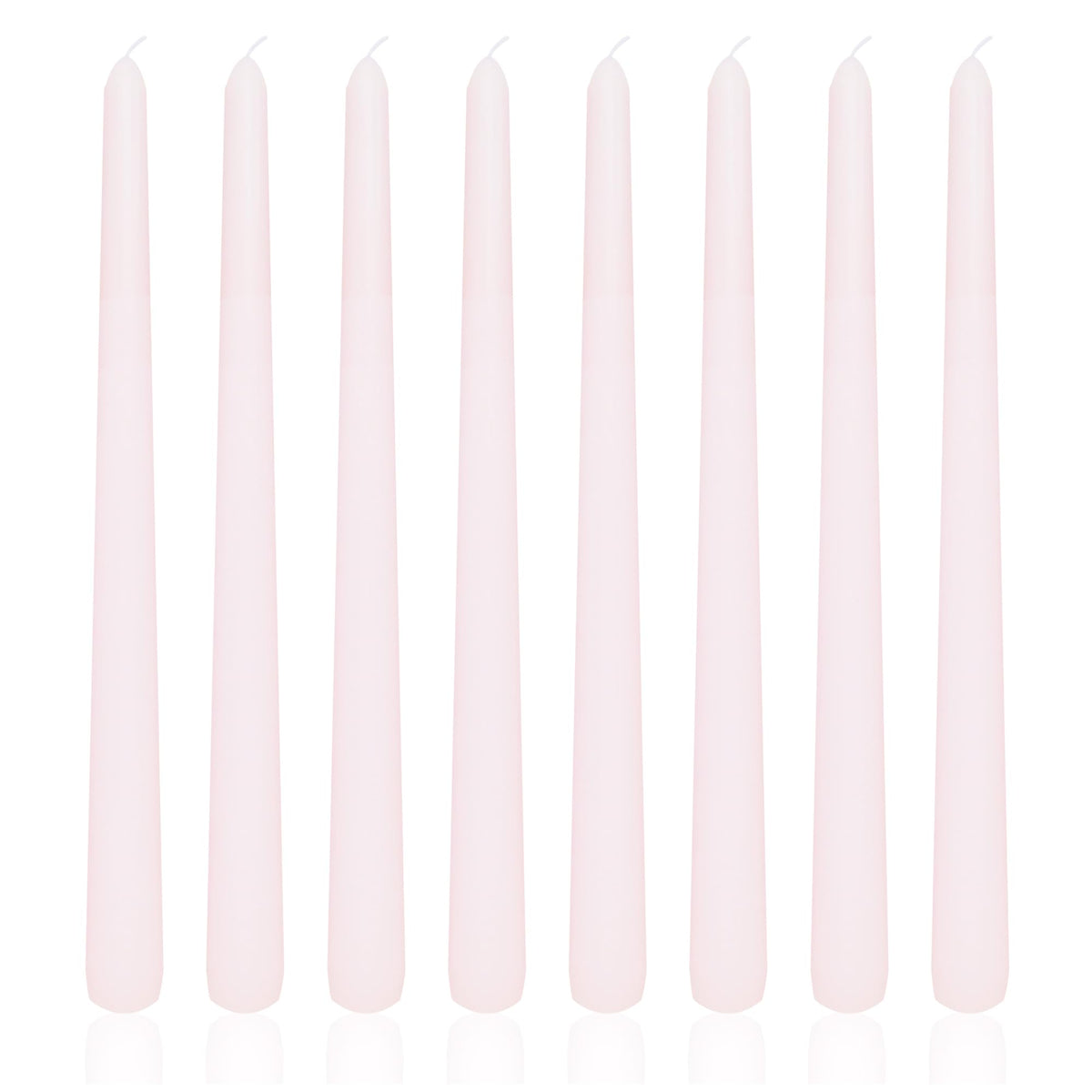 8 Pack 10 Inch Baby Pink Taper Candles Long Burning Time and Dripless Candles for Dinner Home Decor Wedding Shower