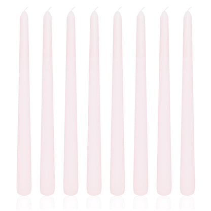 8 Pack 10 Inch Baby Pink Taper Candles Long Burning Time and Dripless Candles for Dinner Home Decor Wedding Shower