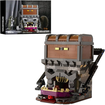 39089 Mysterious Treasure Chest Building Kit 1412 PCS Treasure Chest Model with Opening Lid Magic Building Blocks Set for Adults &amp Teens