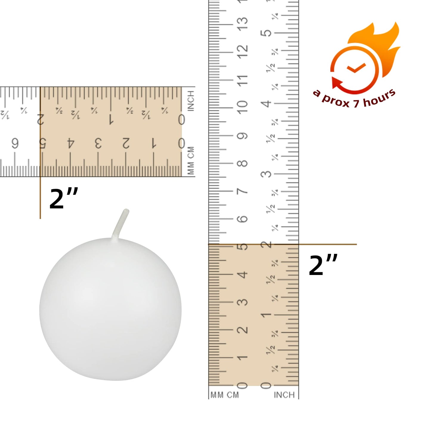 Zest Candle 12-Piece Ball Candles, 2-Inch, White Citronella
