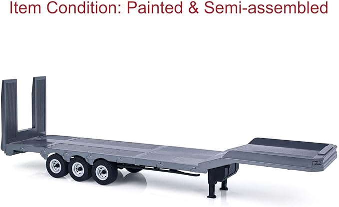 TOUCAN RC HOBBY Plastic Semi Trailer Flatbed 1502 for 1/18 Remote Control Tractor Truck HUINA 1501 Electronic Support Legs Tail Board for Adult