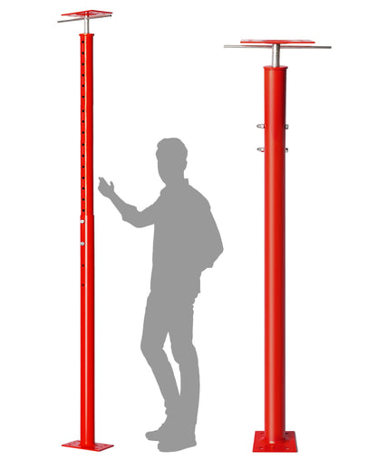 2 Pack House Floor Jacks Post Pole for Leveling, 48"- 93" Height Range Lifting Shore House Jack Post, Adjustable Support Beam Basement House Jacks for Temporary Support, 18000 lbs Max Load Capacity