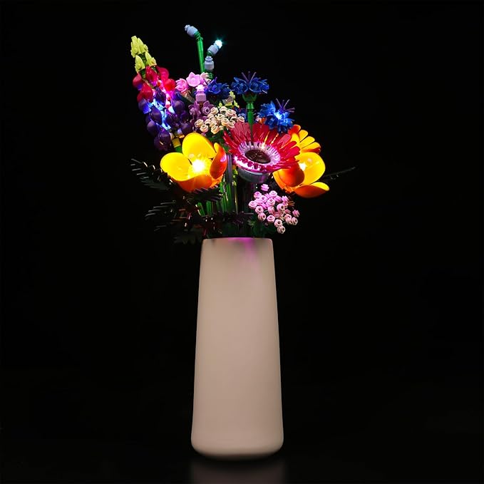 Upgraded Light Kit Compatible with Lego Icons Wildflower Bouquet Set Lights Decoration Compatible with Lego 10313(Model Not Included)