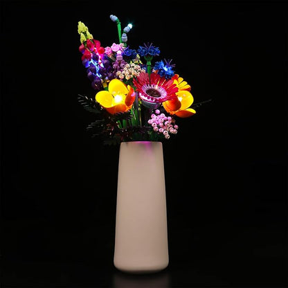 Upgraded Light Kit Compatible with Lego Icons Wildflower Bouquet Set Lights Decoration Compatible with Lego 10313(Model Not Included)