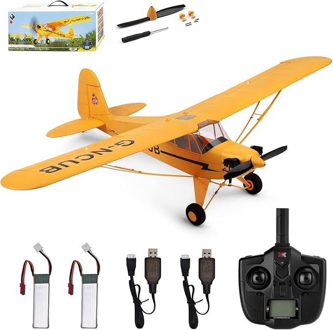 CKYSCHN WLtoys A160 J3 RC Plane 5 Channel RC Airplanes with 3D/6G Mode 3D Brushless RC Planes with 2 Batteries 2.4G Remote Control Airplanes Gifts for Adults