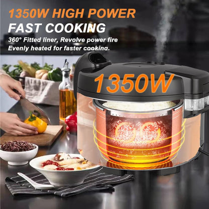GOLREAN 15.8QT Large Commercial rice cooker 84 cups cooked / 32 cups uncooked rice Commercial Electiric Rice Warmer for 60-70 people, with One-Touch Operation