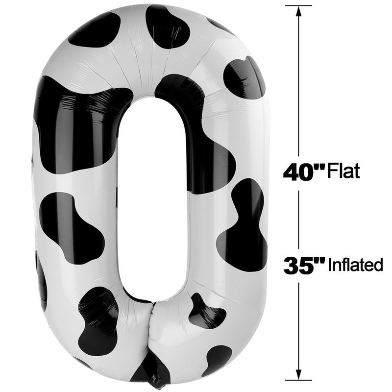 Cow Print Number 29 Balloon 40 inch, 29 Number Balloons, 29th Cow Farm Barnyard theme Birthday Decorations for Girls Boys Kids, 29 Year Old Party Supplies