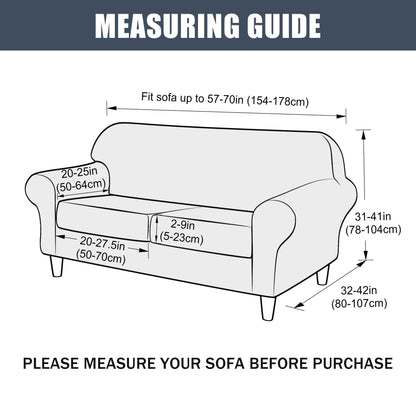 CONRUSER Stretch Sofa Slipcover, Soft Velvet Sofa Covers for 2 Cushion Couch Thick Furniture Protector for Pets & Kids (Pink, M)