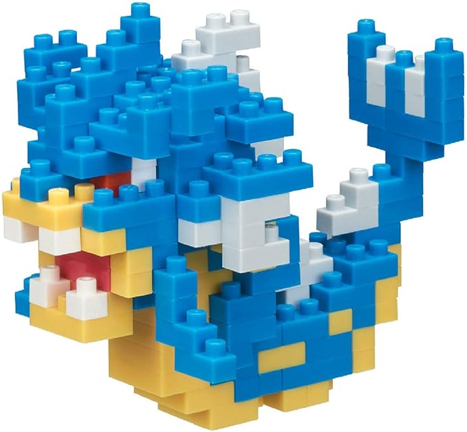 3 Set Nanoblock Bundle - Gyarados Charizard and Pikachu - Adjustable Pokemon Characters (Japan Import)