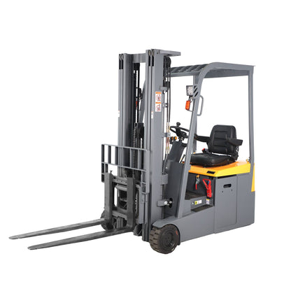 Apollo Full Electric Seated Forklift, 3 Wheels Powered Pallet Stacker 3300 lbs Cap. 189" Lifting Height, Rear-Drive Lithium Battery Version, A-3045