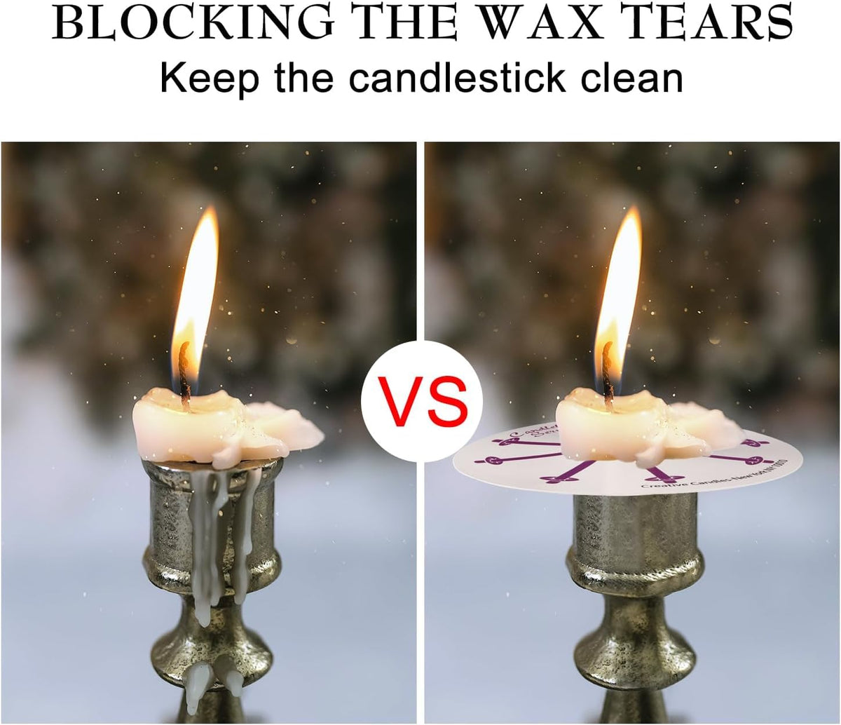 YOROXRG 200 pcs Church Candles with Drip Protectors for Devotional Candlelight Vigil Service, Unscented White 5" H X 1/2" D, No Smoke, Shabbat, Praye