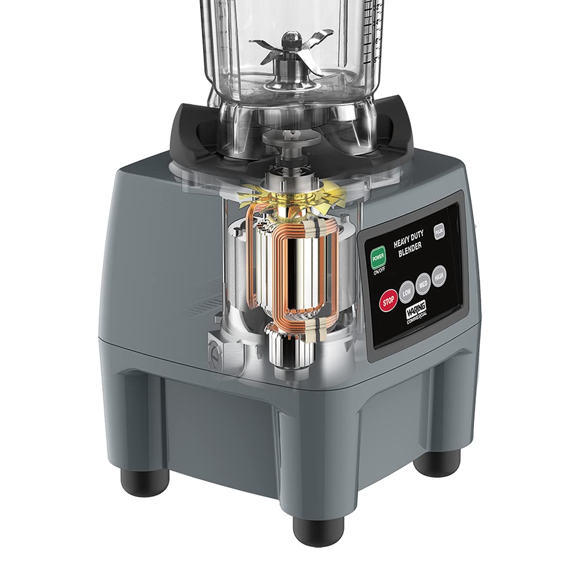 Waring Commercial 3.75 HP, 1 Gallon, Blender Base ONLY, Electronic Touchpad Controls