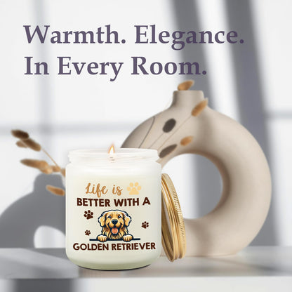 Goiicoln Golden Retriever Gifts for Women, Golden Retriever Candle, Dog Mom Gift, Goldens Retrievers Mom Gifts for Birthday, Mother’s Day for New Pet Parents