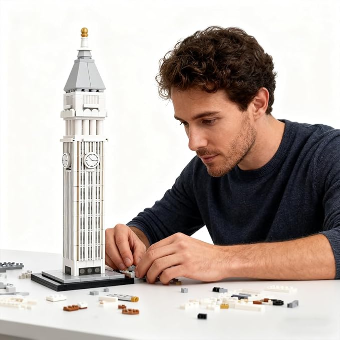 New York Metropolitan Life Insurance Building Blocks Set 1:800 Scale NYC Landmark Architecture Collectible Model Kit for Adults &amp Teens (377 Pieces)