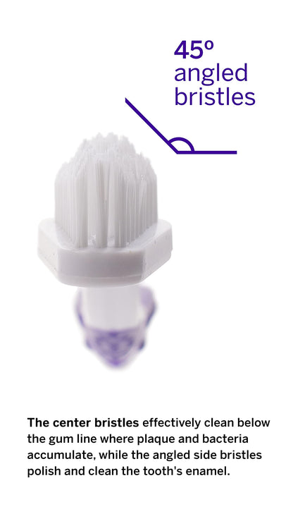 petsmile Professional Pet Toothbrush - Patented 45 Degree Cat & Dog Toothbrush for Small & Large Animals - Pet Accessories for Dental Care - VOHC Approved Teeth Cleaning - Dog Toothpaste Not Included