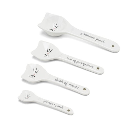 Lemon Ceramic Spoons Set: Lemon Shaped Measuring Spoons: 1 Tablespoon, 1 Teaspoon, 1/2 Teaspoon and 1/4 Teaspoon