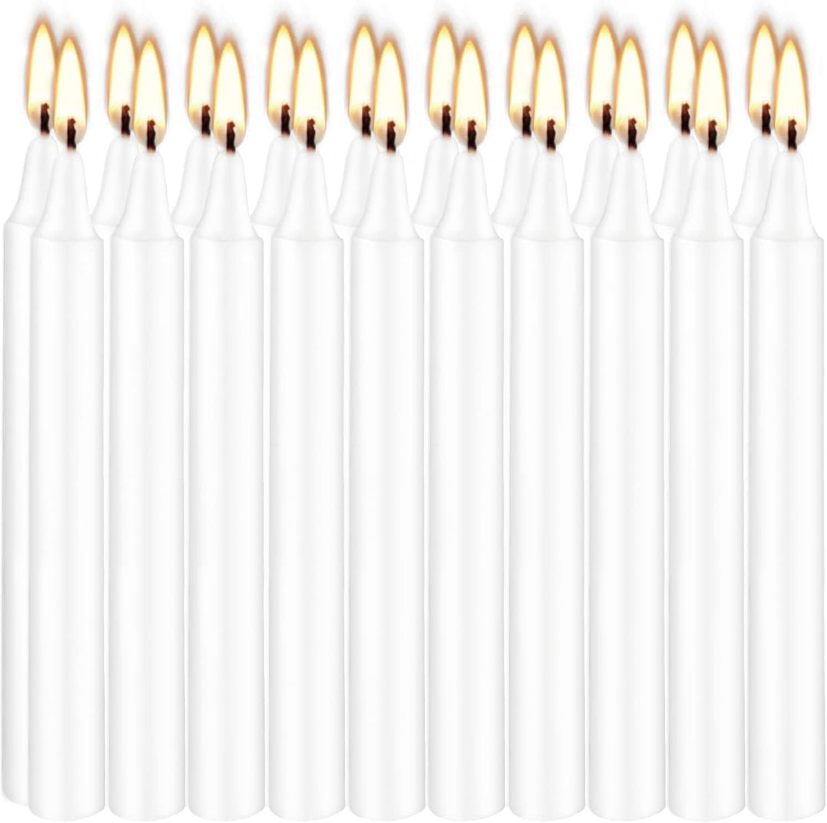 Howemon White Candles Set of 40, 4" White Spell & Chime Candles, Unscented Mini Taper Candle for Witchcraft, Wiccan Altar, Magic Tools, Rituals, Prayer, Meditation and Christmas Party Decoration