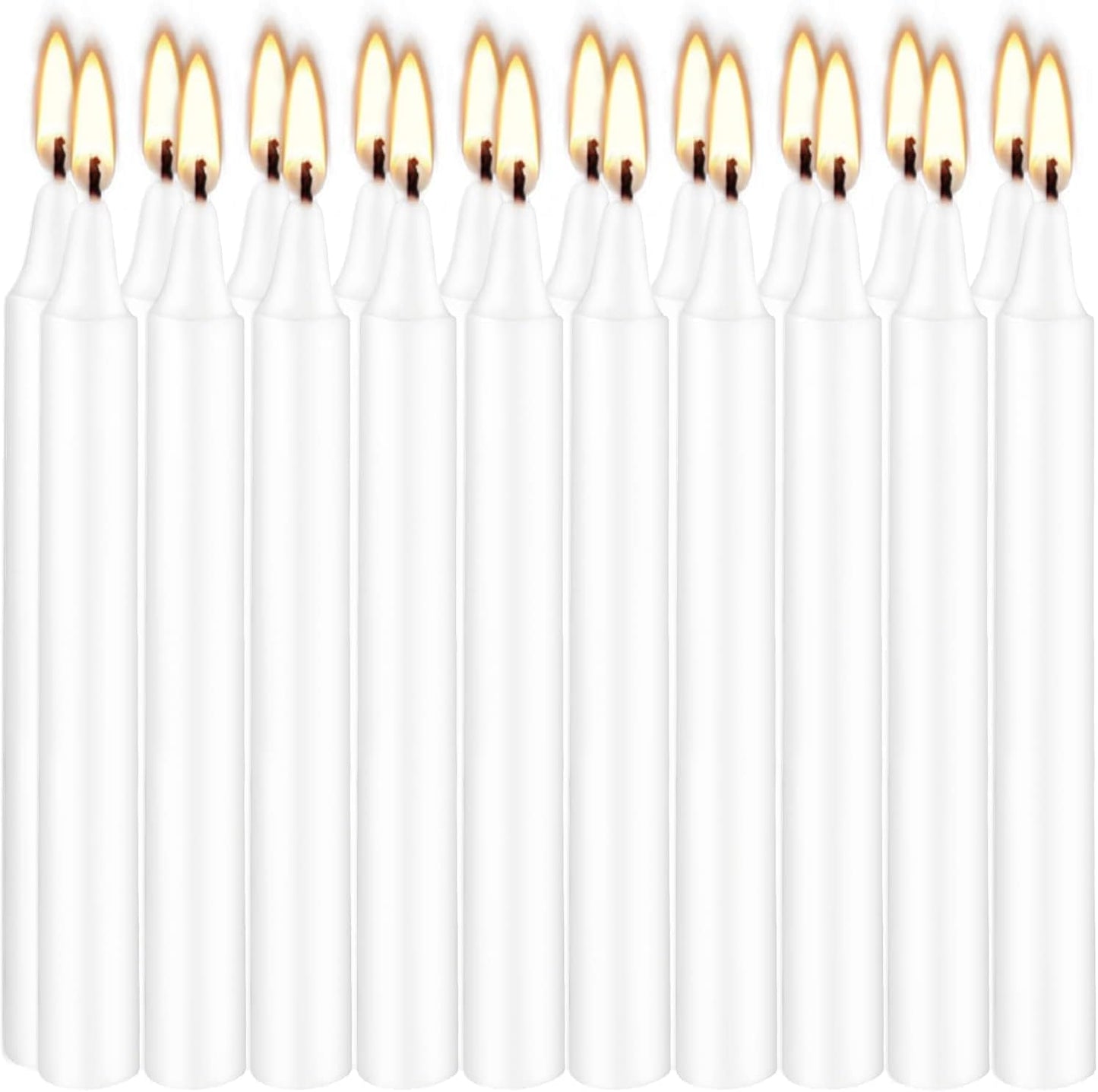 AYIQIW 4 Inch Tall 40 White Candles Mini Unscented Taper Candles for Christmas,Household, Wedding, Rituals, Prayer, Birthdays, Meditation, Altar,Party and Home Decor Candle Sticks