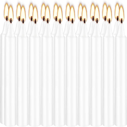 AYIQIW 4 Inch Tall 40 White Candles Mini Unscented Taper Candles for Christmas,Household, Wedding, Rituals, Prayer, Birthdays, Meditation, Altar,Party and Home Decor Candle Sticks