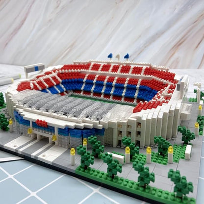 Barcelona Soccer Stadium Micro Blocks Building Sets Micro Mini Bricks Architecture Building Block Sets for Adults Football Field Building Blocks for Girls and Boys Fans Aged 14 and Up