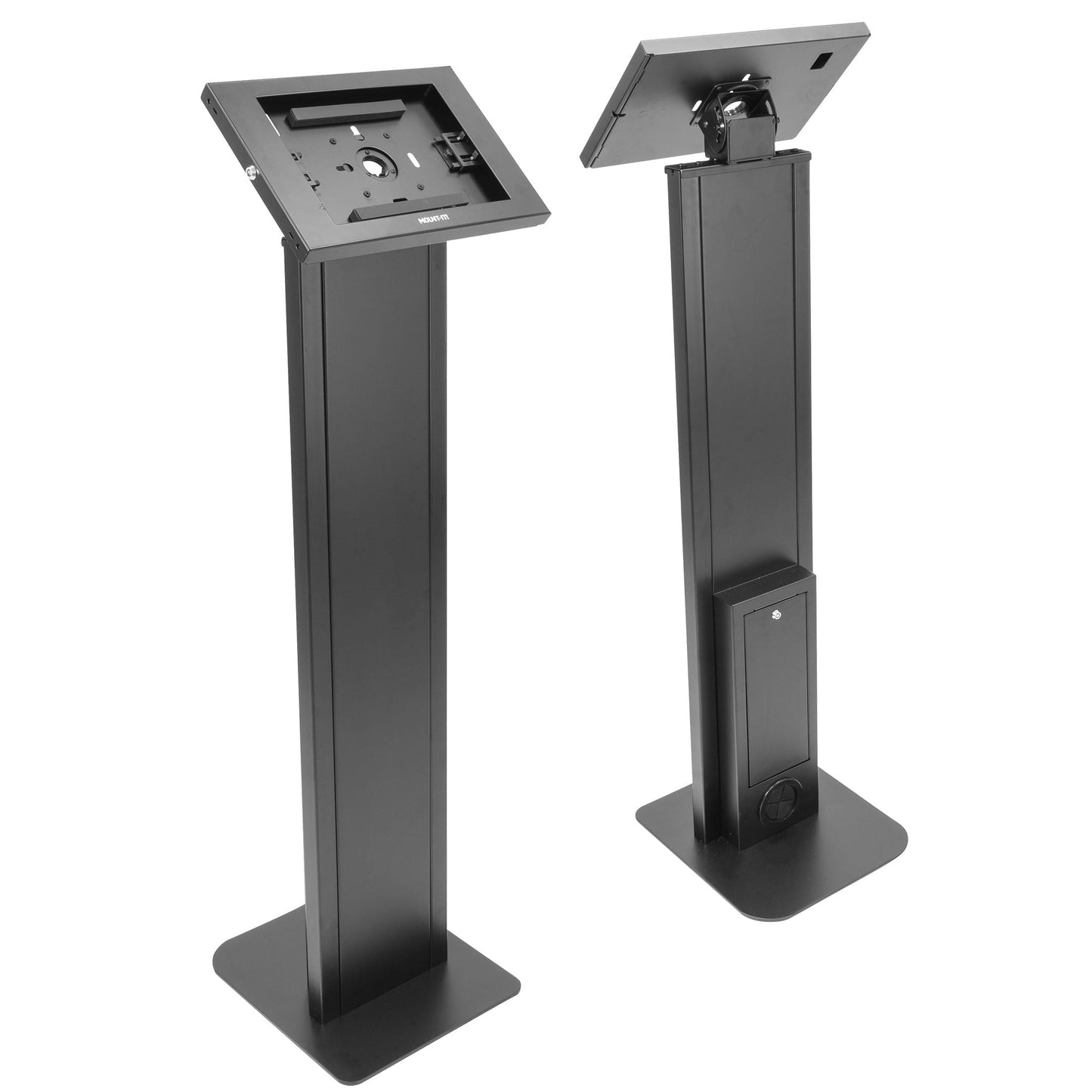 Mount-It! Anti-Theft iPad Floor Stand Kiosk, Locking Tablet Floor Stand for iPad Gen 7–11 & A16, Air & Pro (10.2"–11"), Commercial Kiosk for Retail, Lobby & Trade Show, Black