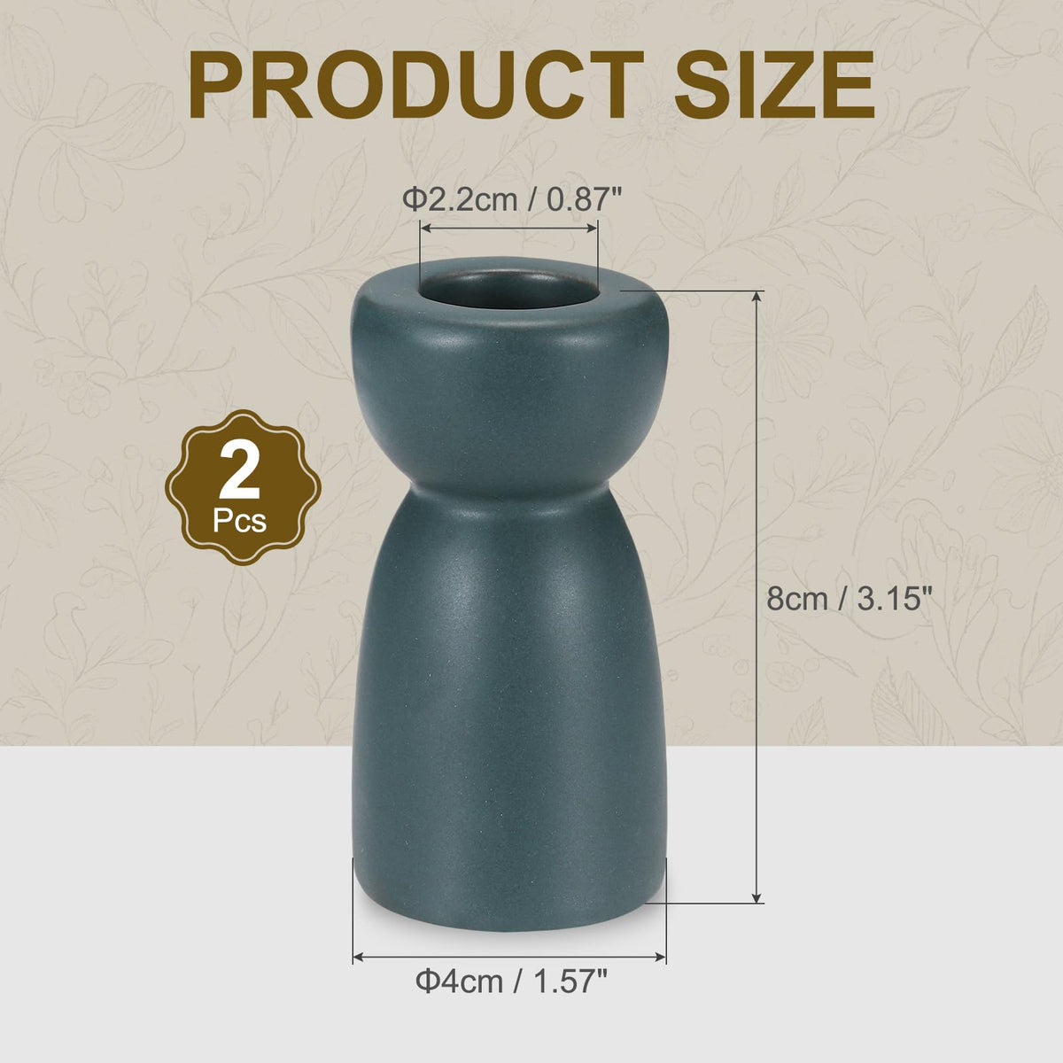 uxcell 2 Pack Candlestick Holder Light Green Ceramic Taper Candle Holder Candle Stand Holders Modern Style Decoration for Centerpiece Tabletops Anniversary