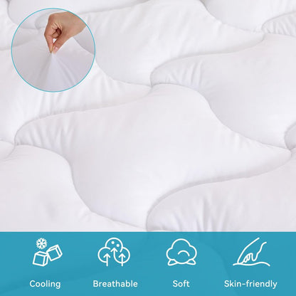 Erdoru Pillow Top 3 Inch Memory Foam Mattress Topper Full, 2 Inch Cooling 5-Zone Gel Memory Foam Plus 1 Inch Down Alternative Pillow Top Mattress Topper, Support for Back Pain