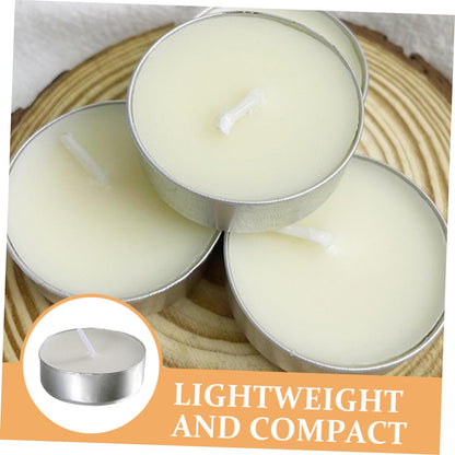 OUNONA 100pcs Tealight Candles Scented Round Tealight Candles for Weddings Parties and Home Decor Long Burning Safe and Smokeless Aromatherapy