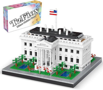 White House Micro Brick Building Set (2300 Pieces) – Landmark Model Educational Toy Gift for Kids and Adults