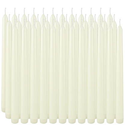 Grcdoyvl 36 Pack Ivory 10-Inch Taper Candles - Premium Dripless, Smokeless & Unscented for Wedding Decor, Romantic Dinner, Party & Home - Long Burning Hand-Poured Tall Candles with Clean Finish