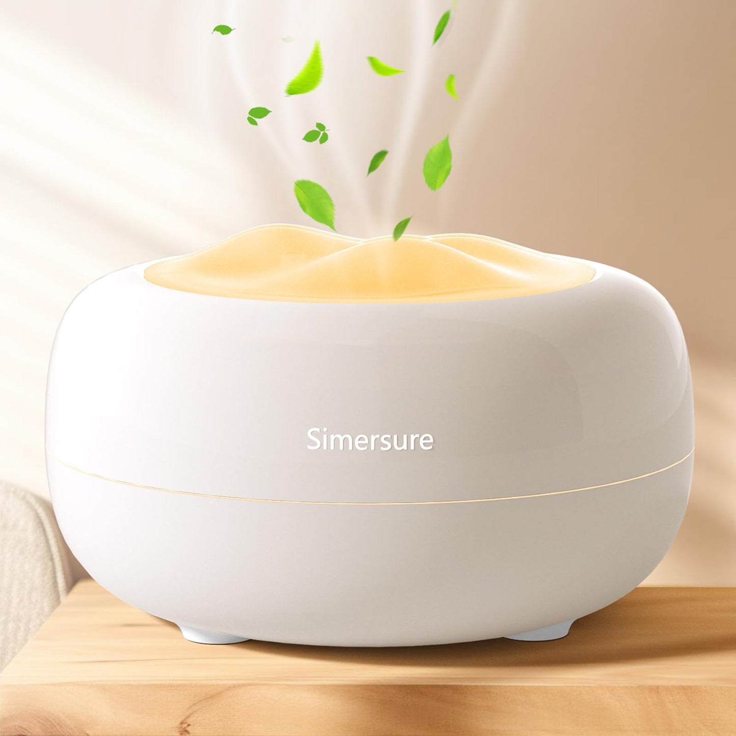 Essential Oil Diffuser, Quiet Humidifier for Bedroom, Timer and Auto-Off, 7 LED Colors Ultrasonic Aromatherapy Mist Diffusers for Large Room Office (Milky White)