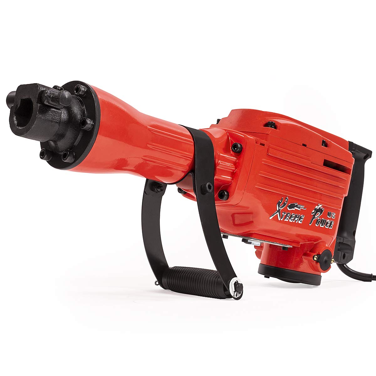 XtremepowerUS 2200W Demolition Jack Hammer Flat Chisel Bull Point Chisel Bits Demo Chipping Hammer Concrete Pavement Breaker DIY Construction Concrete Floor Breaker Punch Drill