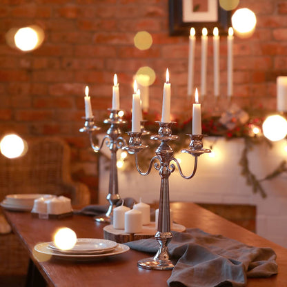 Set of 8 10 Inch White Taper Candles, Dripless Unscented Skinny Candlesticks for Home Party Dinner Table Decoration