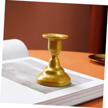 PRETYZOOM Retro Metal Candle Holder for Tabletop Elegant Pillar Candlestick Stand for Home Decor Weddings and Parties Decorative Centerpiece for Tealight and Taper Candles