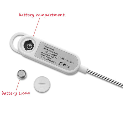 Skiennix Digital Meat Thermometer - Instant Read Probe for Cooking, BBQ & Baking | Long Probe for Accurate Temperature