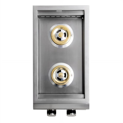 Heavy-Duty Stainless Steel Outdoor | Blaze Double Side Burner Propane LP Grill Barbeque | LED Lights Thermometer | Best Of Backyard For Grilling Masters | BLZ-SB2LTE-LP