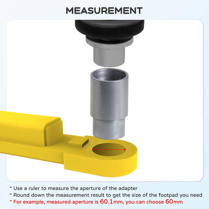 Atesilor 4pcs Upgraded 60mm Lift Adapter with Limit Slot, 6 Inch Extension Stack Truck Adapter for 2 Post Car Lift Bridge Jack, Fit for Challenger 2 Post Lift