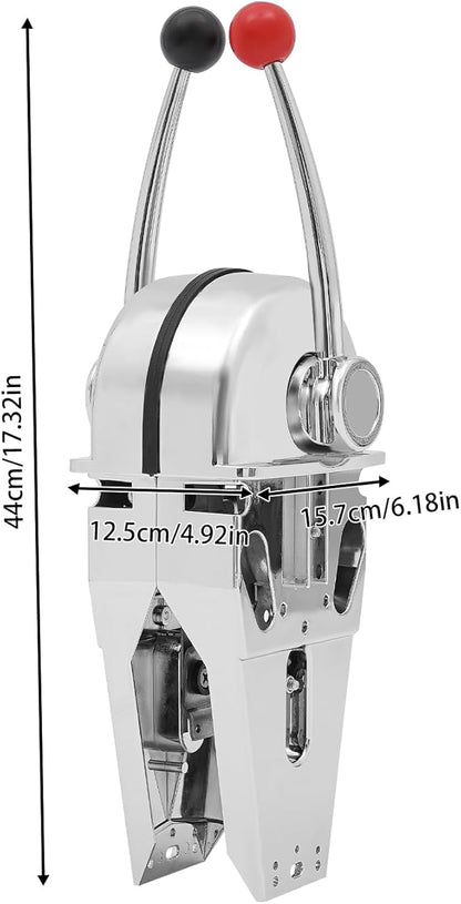 Boat Dual Engine Control Double Lever Control Boat Dual-Handle Controller W/Smooth Shifting &amp Throttle Marine Controller Dual Handle