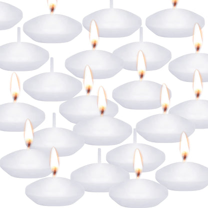 Floating Candles Centerpieces - 20 Pack 2 Inch Floating Candles for Centerpieces, Nice for Halloween, Christmas, Thanksgiving, New Year & More - Good for Home Decor & Centerpieces (White)