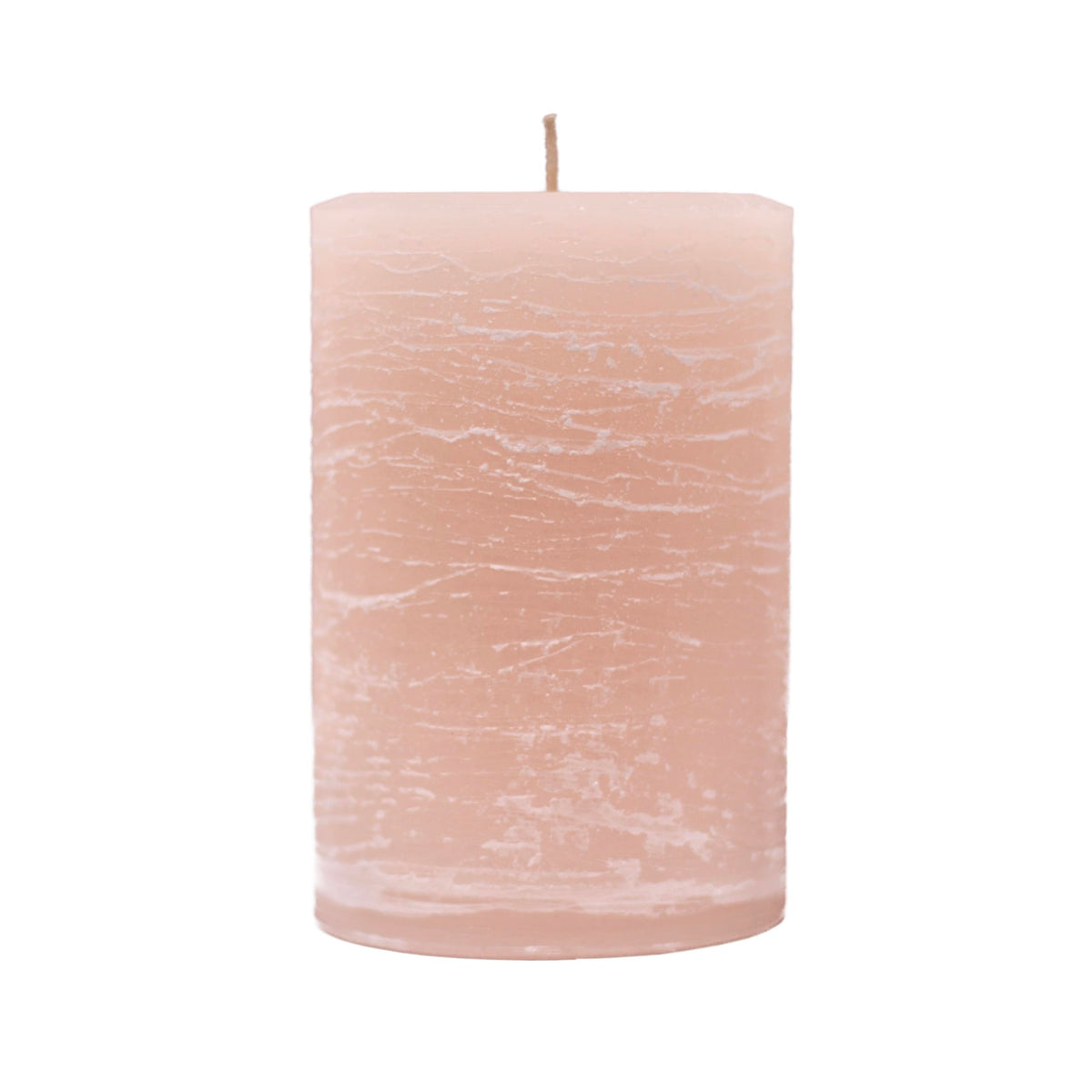 Modern Candle Design Large Unscented Rustic Nordic Pillar Candle Handmade in the USA (Peach Blush)