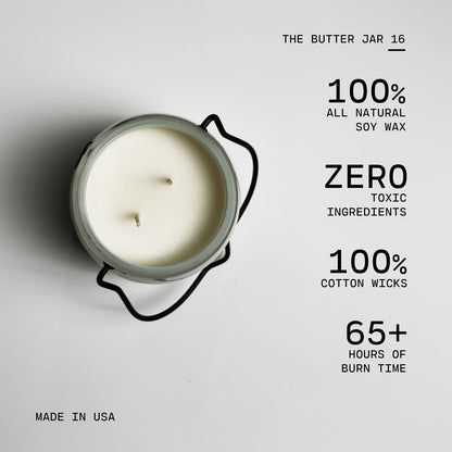 Milkhouse Candle Company Raspberry Sangria Soy Candle - Pink Rose | Rosewater | Pink Pear Scented - 16 oz Butter Jar with Lid, 65+ Hour Burn Time, Made in the USA