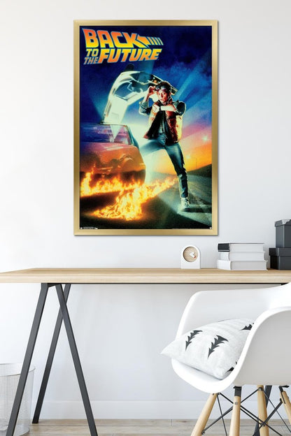Trends International Back to the Future - One Sheet Wall Poster, 22.375" x 34", Gold Framed Version